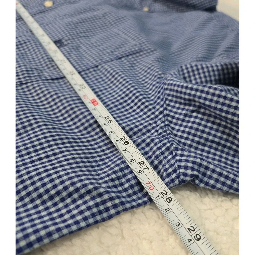 Chaps Easy Care Blue Plaid Long Sleeve Monaghan Shirt 2XT/2TGL